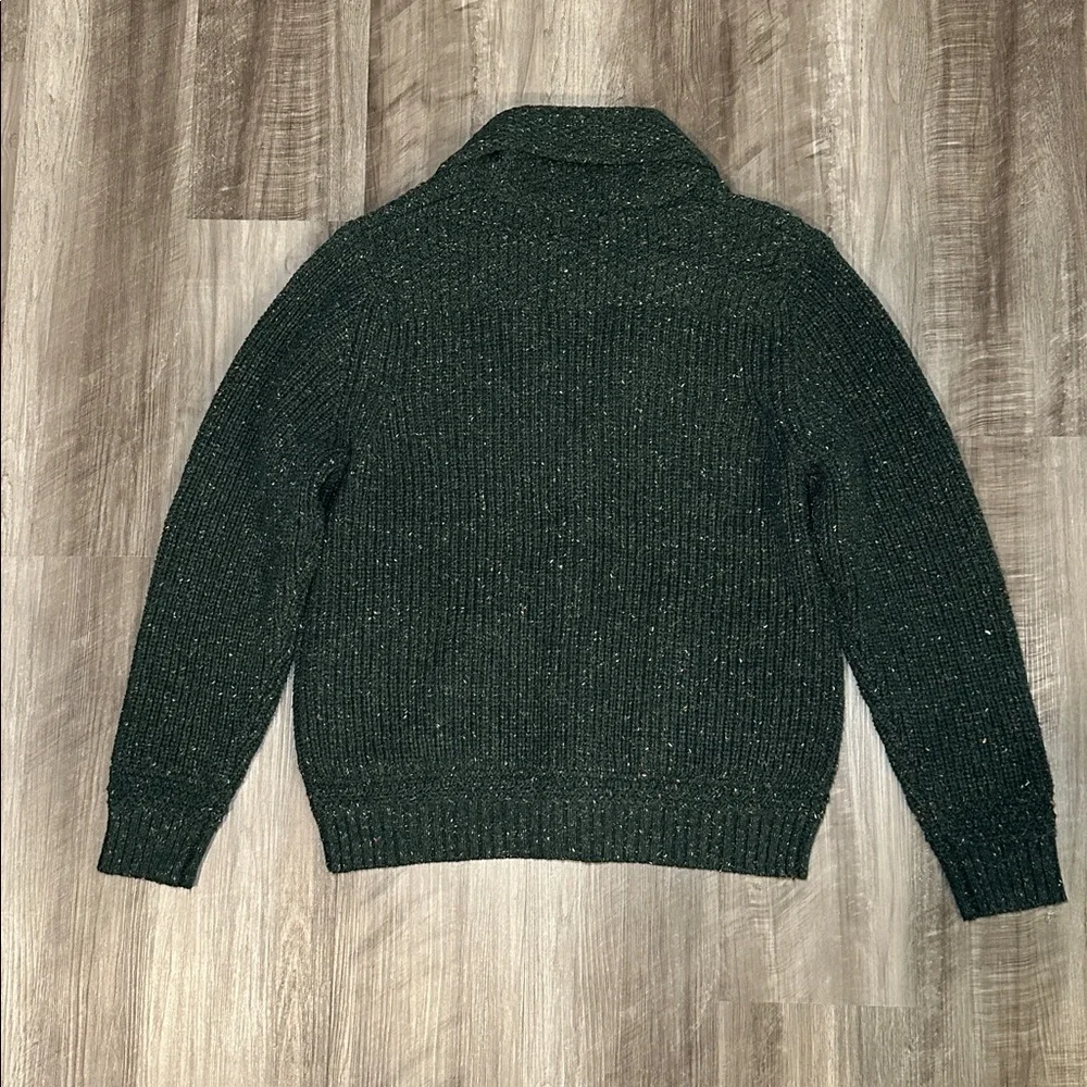 Hunter Shawl Collar Hunter Green Cardigan Sweater - Medium - Picture 2 of 7
